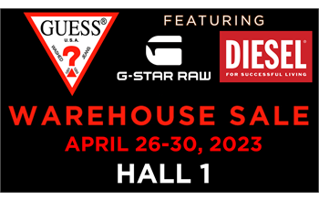 Guess?, G-Star, Diesel Warehouse Sale